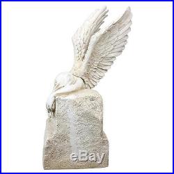 Elegant Emotional Anguish Angel Statue Garden Winged Large Sculpture 27"
