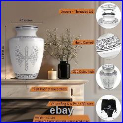 10 Cross Angel Wings Cremation Urn Engraved For Human Ashes Funeral Burial Urn