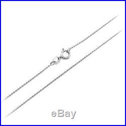 14k White Gold ANGEL WING Pendant Necklace Size (L) Large