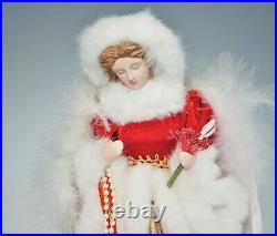 15.5 Angel Tree Topper Feather Wings Lg Angelic Christmas Centerpiece Holiday