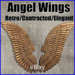 1 Pairs Large Angel Wings Iron Art Wall Ornament Pub Bar Coffe Shop Decor