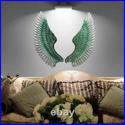 1 Pairs Large Angel Wings Iron Art Wall Ornament Pub Bar Wall Mounted Home