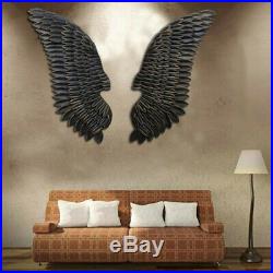 1 Pairs Large Angel Wings Iron Art Wall Ornament Pub Bar Wall Mounted Home Decor