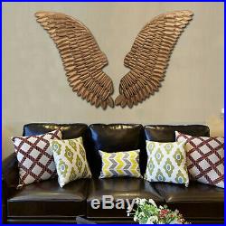 1 Pairs Large Angel Wings Iron Art Wall Ornament Pub Bar Wall Xmas Home Decor