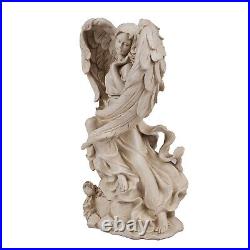 20in H Sitting Angel WithWings Out Art Sculpture Garden Decor Resin Statue Figure