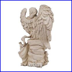 20in H Sitting Angel WithWings Out Art Sculpture Garden Decor Resin Statue Figure