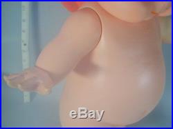 21.6 Kewpie Mayonnaise Doll #796 Large Vtg Rubber Baby Angel Orange Wings Japan