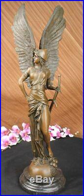 25 Large Winged Victory Angel Leader Warrior Pure Bronze Copper Art Sculpture