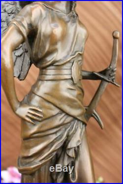 25 Large Winged Victory Angel Leader Warrior Pure Bronze Copper Art Sculpture
