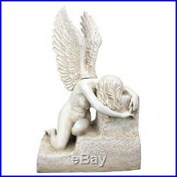 27 Religious Anguished Iconic Angel Winged Soul Large Sculptural Statue Decor