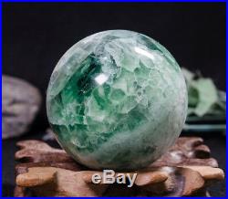2.67Rare Large Green and Light Purple Fluorite Sphere with Angel's wings/557 g