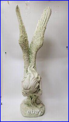 30in H Sleeping Angel WithWings Out Art Sculpture Garden Decor Resin Statue Figure