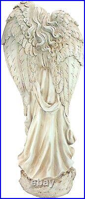 32 Inch Angel Figure Cute Girl Wings Religious Garden Statue Decor Memorial Gift