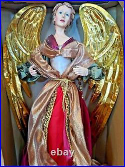 32 Large Christmas Holiday Graceful Angel with Gold Metal Wings