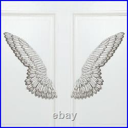 40'' Large Angel Wings Wall Mounted Hanging Silver Home Decor -UK stock