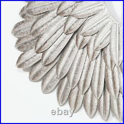 40'' Large Angel Wings Wall Mounted Hanging Silver Home Decor -UK stock