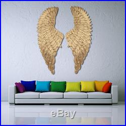 40'' Large Antique Angel Wings Gold Iron Wall Mounted Hanging Art Home Decor