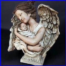 41cm 16'' Mother Angel Wings Bust Statue Sculpture Goddess Statue Home Gift