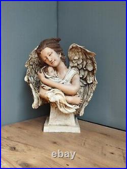 41cm 16'' Mother Angel Wings Bust Statue Sculpture Goddess Statue Home Gift