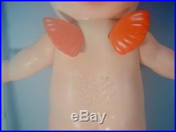 55cm Kewpie Mayonnaise Doll #796 Large Vtg Rubber Baby Angel Orange Wings Japan