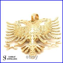 585 14ct YELLOW Gold Albanian Eagle WING ANIMAL Tag 3D Pendant BRAND NEW
