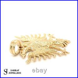 585 14ct YELLOW Gold Albanian Eagle WING ANIMAL Tag 3D Pendant BRAND NEW