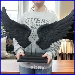 64 Cm 25 Black Angel Wings Statue Sculpture Desk Decor Figures Home Accessories