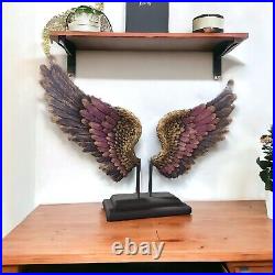 64 Cm 25 Purple Angel Wing Statue Sculpture Desk Decor Figures Home Accessories