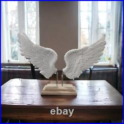 64 Cm 25 White Angel Wing Statue Sculpture Desk Decor Figures Home Accessories