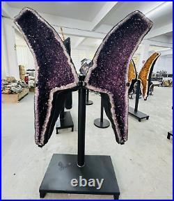 71 Amethyst BUTTERFLY/ ANGEL WINGS Large Geode Crystal Pair