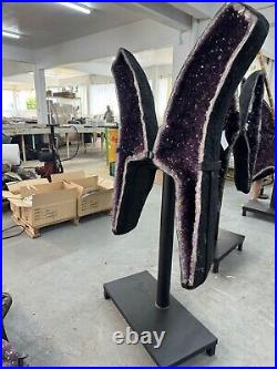 71 Amethyst BUTTERFLY/ ANGEL WINGS Large Geode Crystal Pair