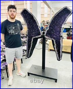 71 Amethyst BUTTERFLY/ ANGEL WINGS Large Geode Crystal Pair