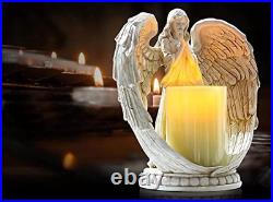 9? Praying Angel Figurine Wings Angel Flamless LED Candle with 9? Tall Large