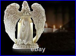 9 Praying Angel Figurine Wings Angel Flamless LED Candle with 9 Tall Large