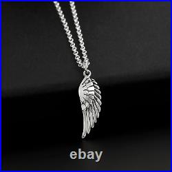A Charmed Impression 11 11 Large Angel Wing Pendant Necklace. Silver. 1111 Nec