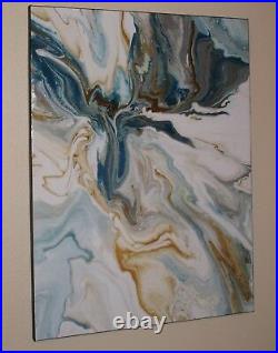 Abstract Painting RESIN Canvas Wall Art Large Framed SIGNED US ELOISExxx
