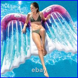 Adults Summer Large Colorful Angel Wings Pool Float Mattress Beach Swimming Ring