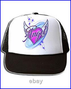 Airbrush Painted Angel Wings Hoodie Shirt Hat Backpack Tag Mug Coaster