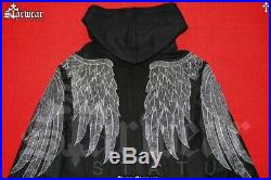 Amiri Angel Wings Wax Coat Punk Rocker Hoodie Biker Jacket M/L Jaded By Knight