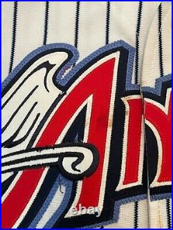 Anaheim ANGELS BAT BOY BASEBALL JERSEY Sz Large White With ANGEL Wings 1997-2001