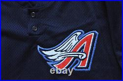 Anaheim Angels Los Angeles Blank Jersey Bp Majestic Blue Sewn Wings Ca Men L