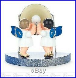 Angel 2 Piece, at large Gong Standing, Blue Wings Bxhxt 9 cmx8 cmx5,2in New