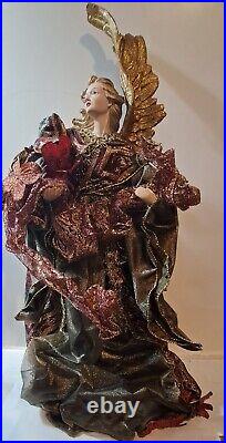 Angel Christmas Traditions tree topper or table piece by Aldik 17 Tall