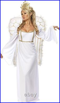 Angel Costume, White, with Dress, Crown & Wings (UK IMPORT) Women's Costumes NEW