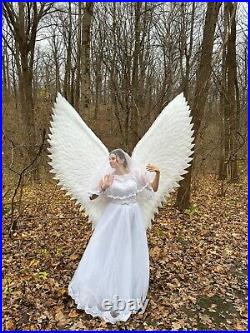 Angel Costume Wings Cosplay Sexy White Adult Halloween Women Christmas