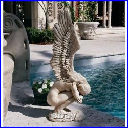 Angel Statue Garden Ornament Figurine Patio Sculpture Memorial Decor Large Wings