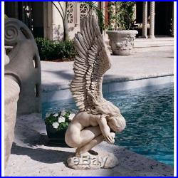 Angel Statue Sculpture Garden Art Decor Pool Side Outdoor Home Yard Large Wings