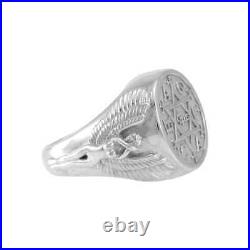Angel Talisman Occult Large 925 Sterling Silver Ring by Peter Stone Jewelry