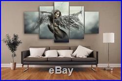 Angel Wall Art Girl Canvas 5 Piece Prints Home Decor Photo Wings Nude Bow Arrows