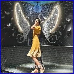 Angel Wing Wall Sticker Mirror Acrylic Self Adhesive Background Decor With Light